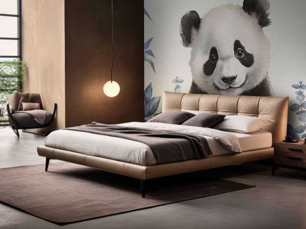 Baby panda in de jungle blauw