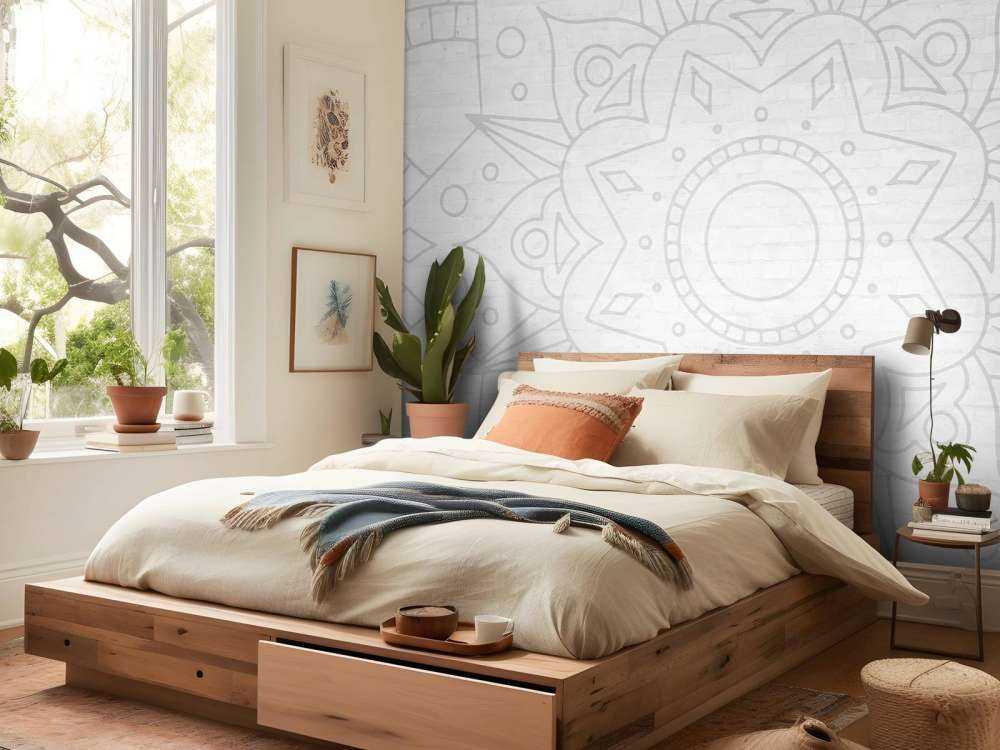 Geometrische Grijze Mandala