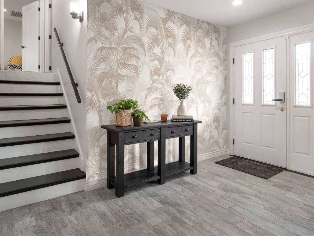 Tropische Vintage Palmen - beige