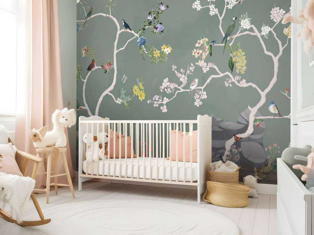 Birds in Garden Panorama 6