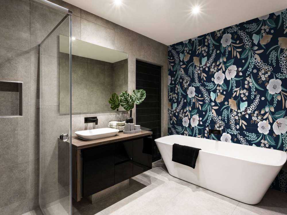 Bloementuin in middernacht