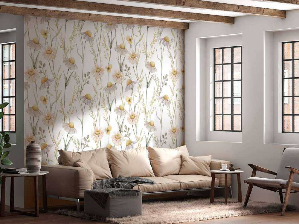 Veld van zomerse flora