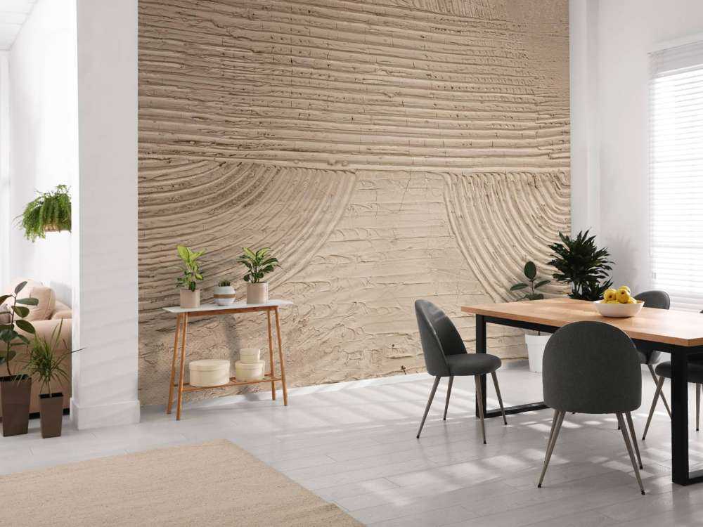 Lijnen en structuren in taupe