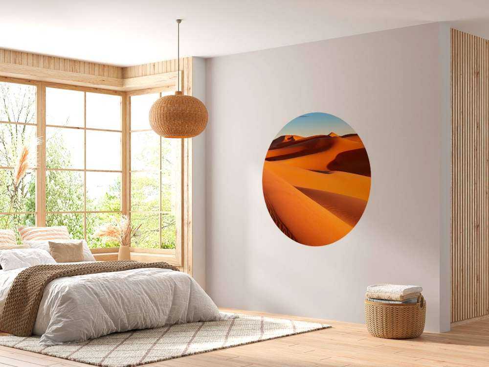 Woestijn tijdens de zonsondergang