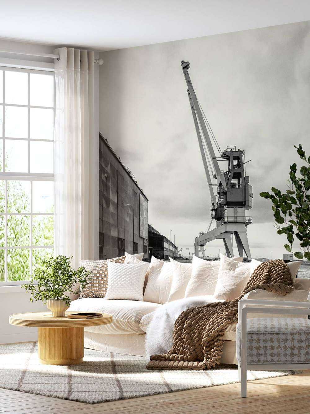 Havenkraan op het voormalige RDM terrein Heijplaat Rotterdam 