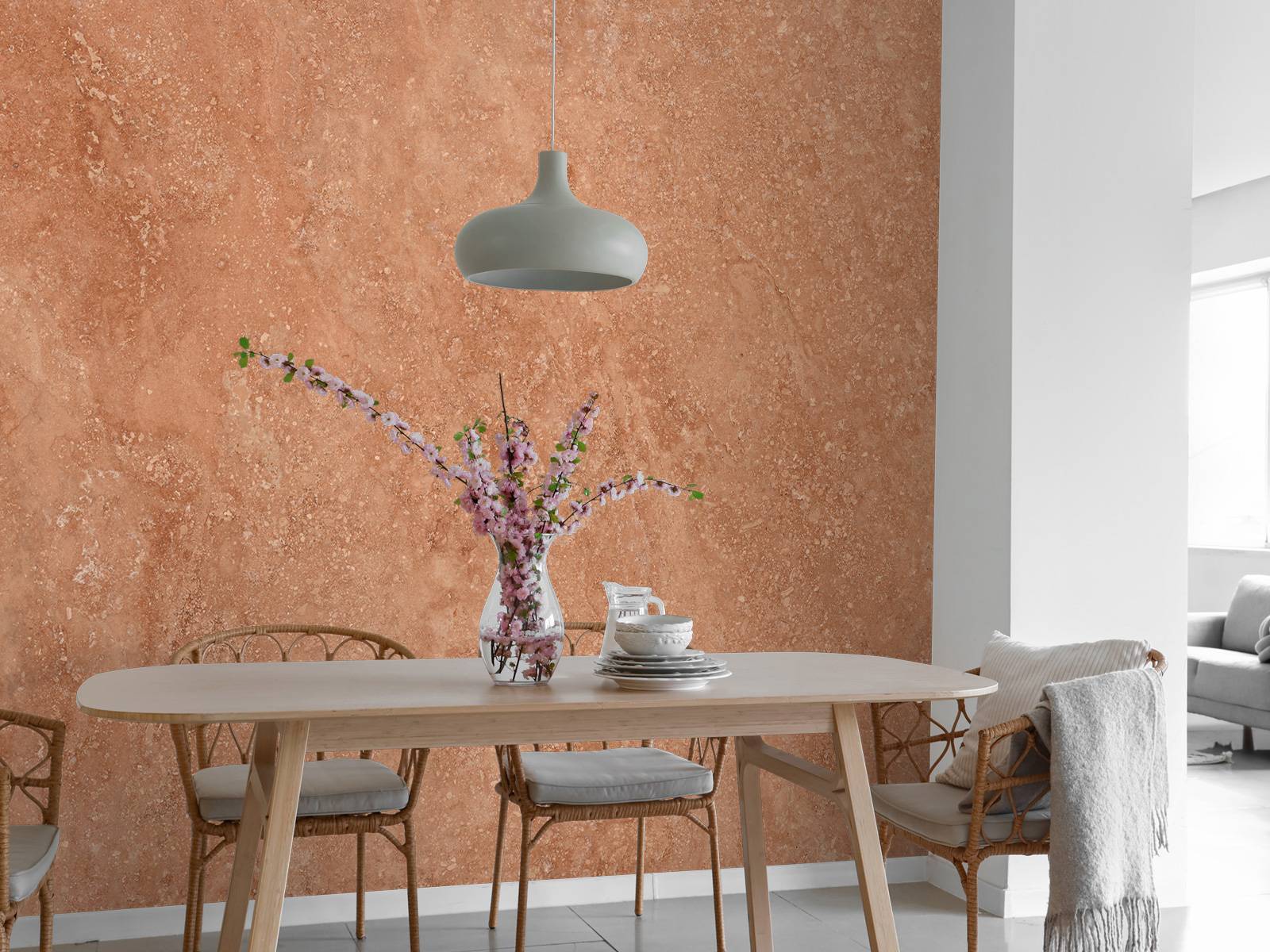 Terracotta kleur marmer