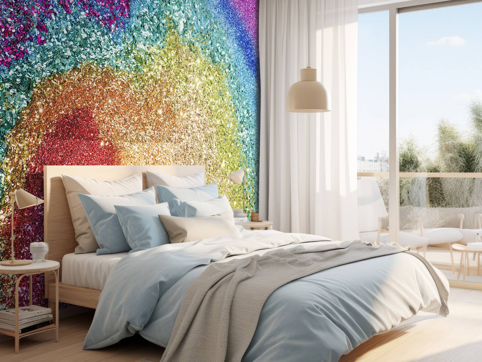 Regenboog glitters