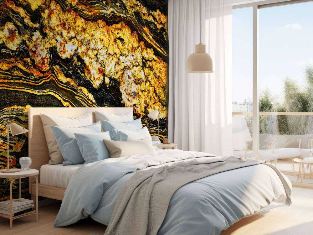 Zwart goud gekleurd marmer