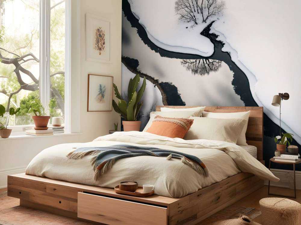 Minimalistisch sneeuw landschap