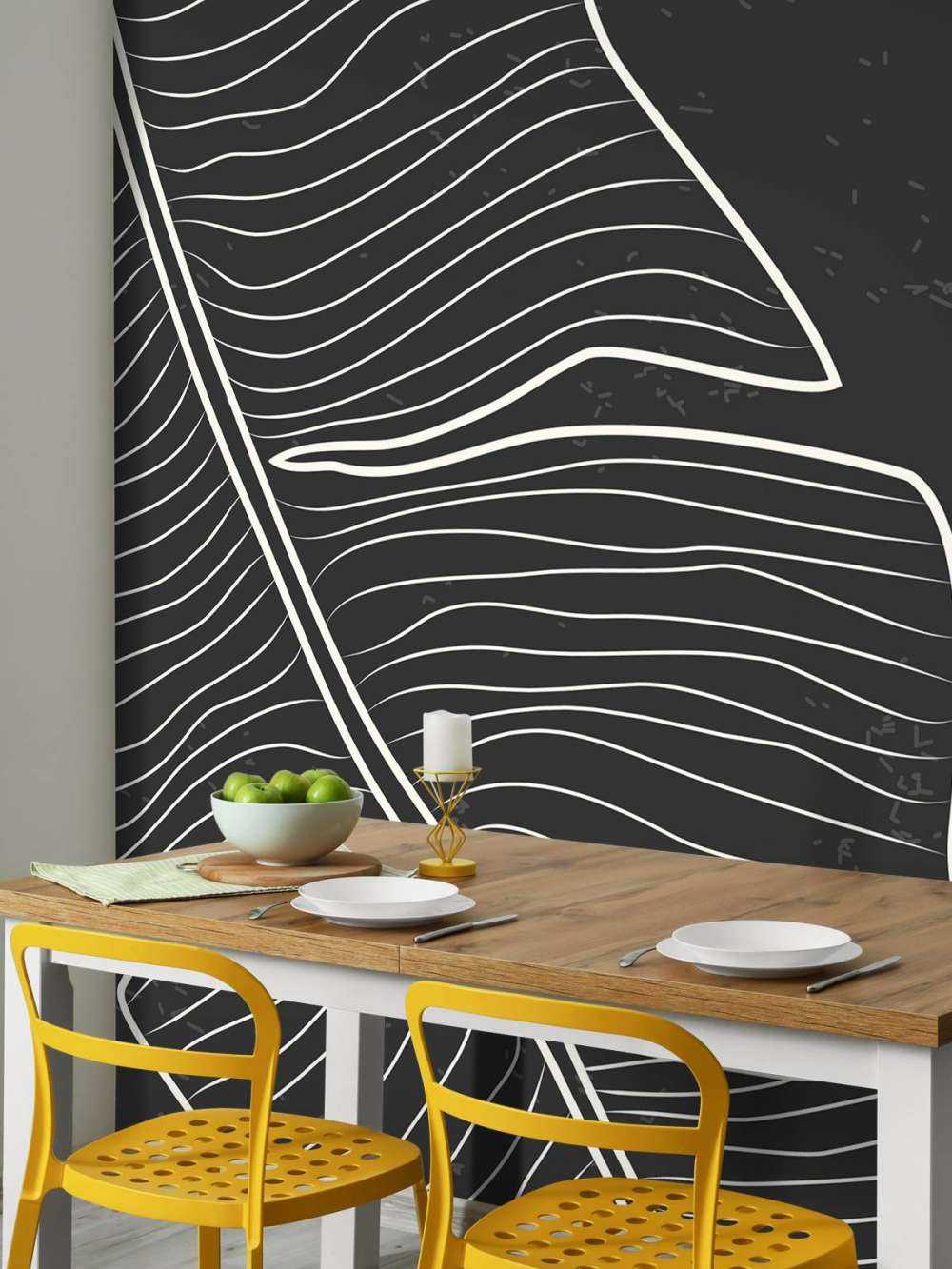 Zwart-witte blad illustratie