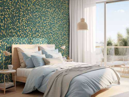 Luxe bloemenpatroon geelgoud
