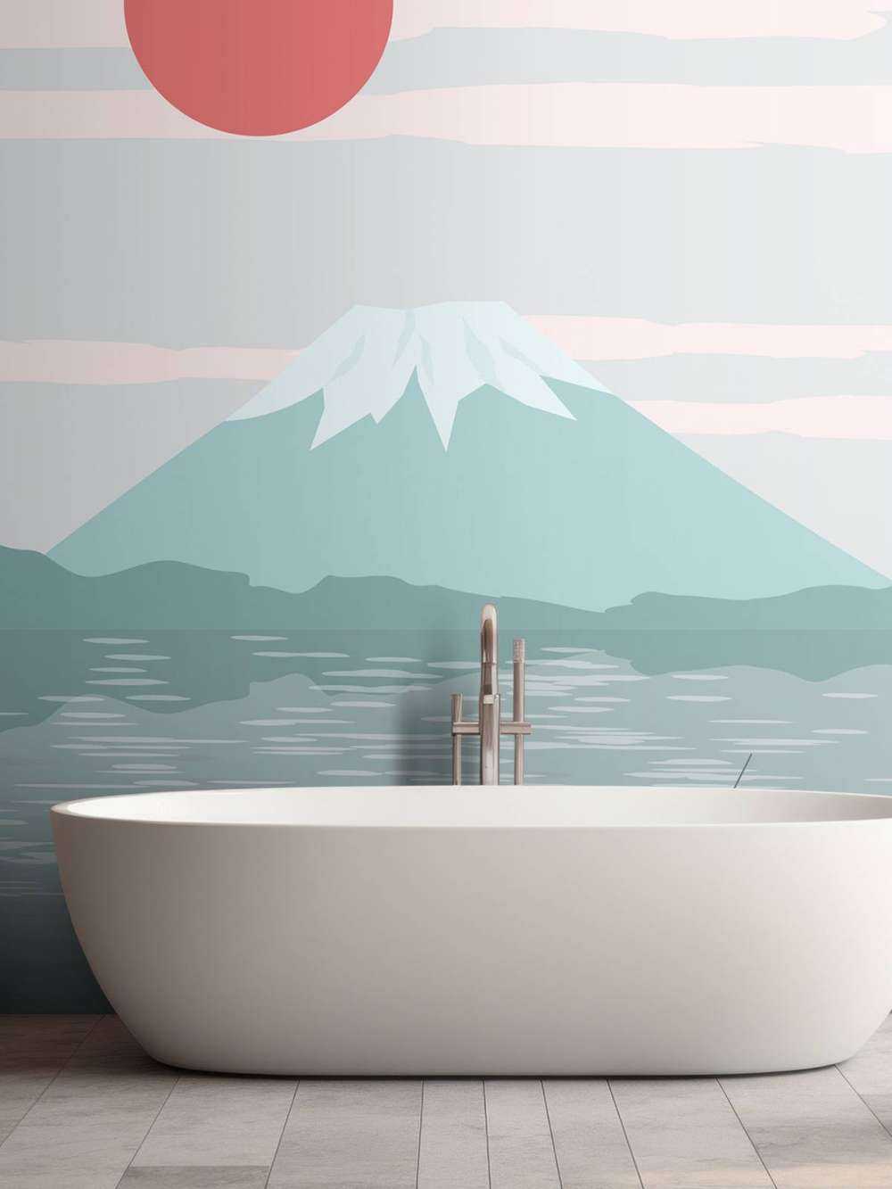 Illustratie van de Fuji berg