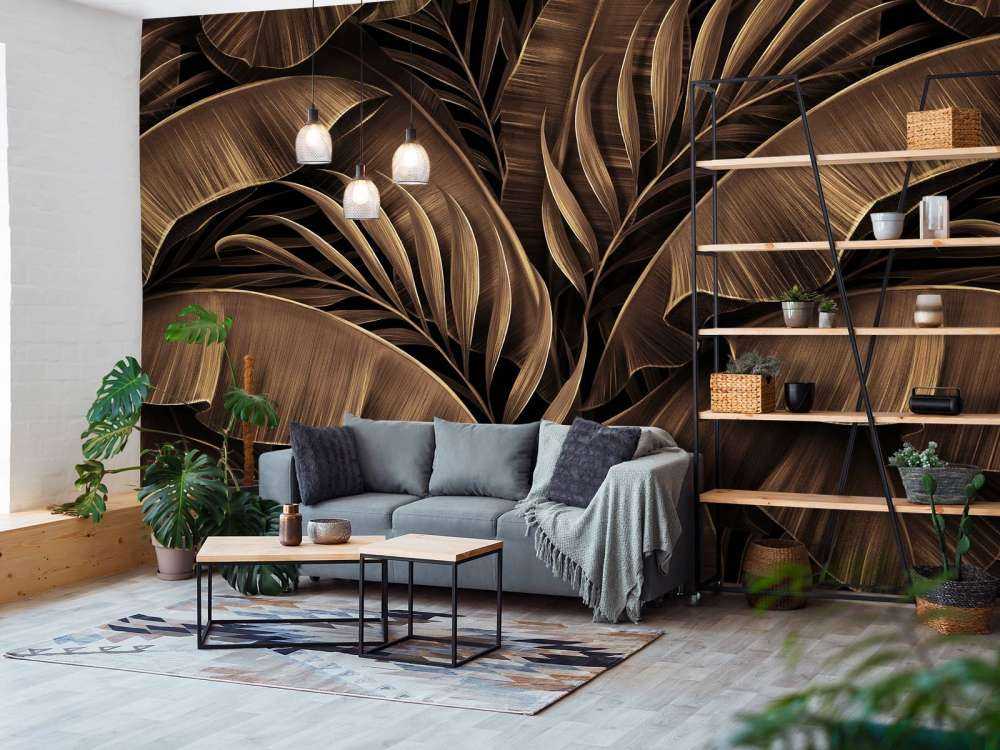 Bronzen bananenbladeren