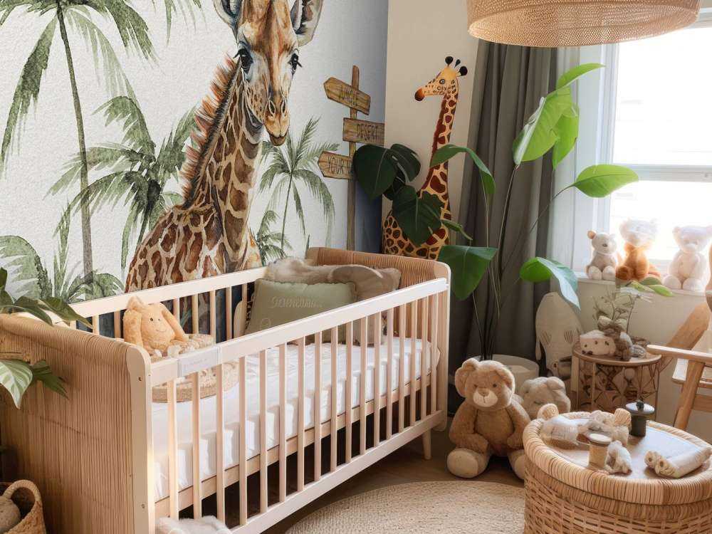 Baby giraffe in de jungle