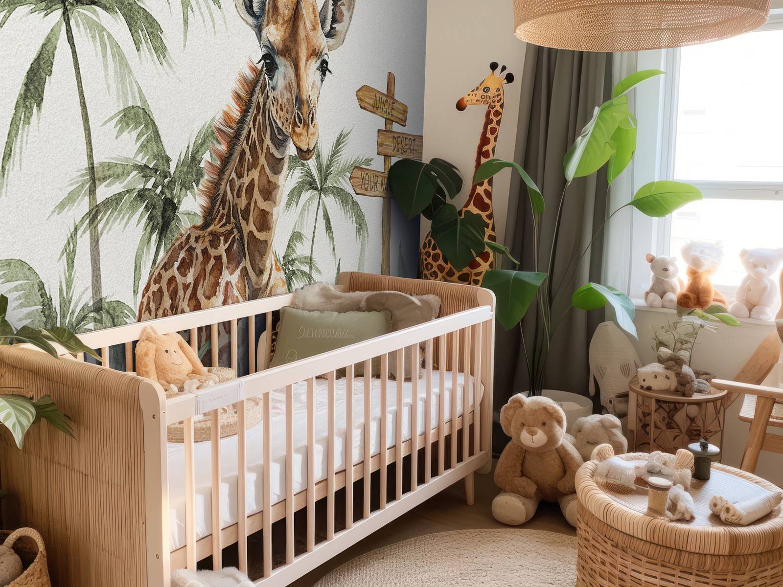 Baby giraffe in de jungle