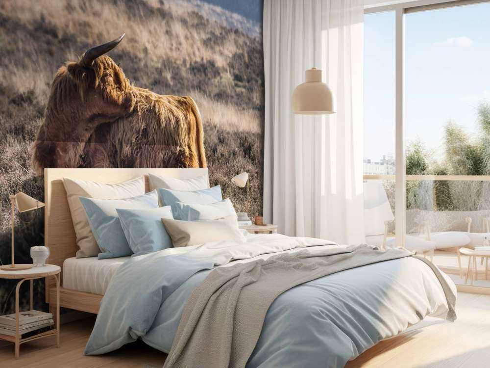 Schotse hooglander in het wild