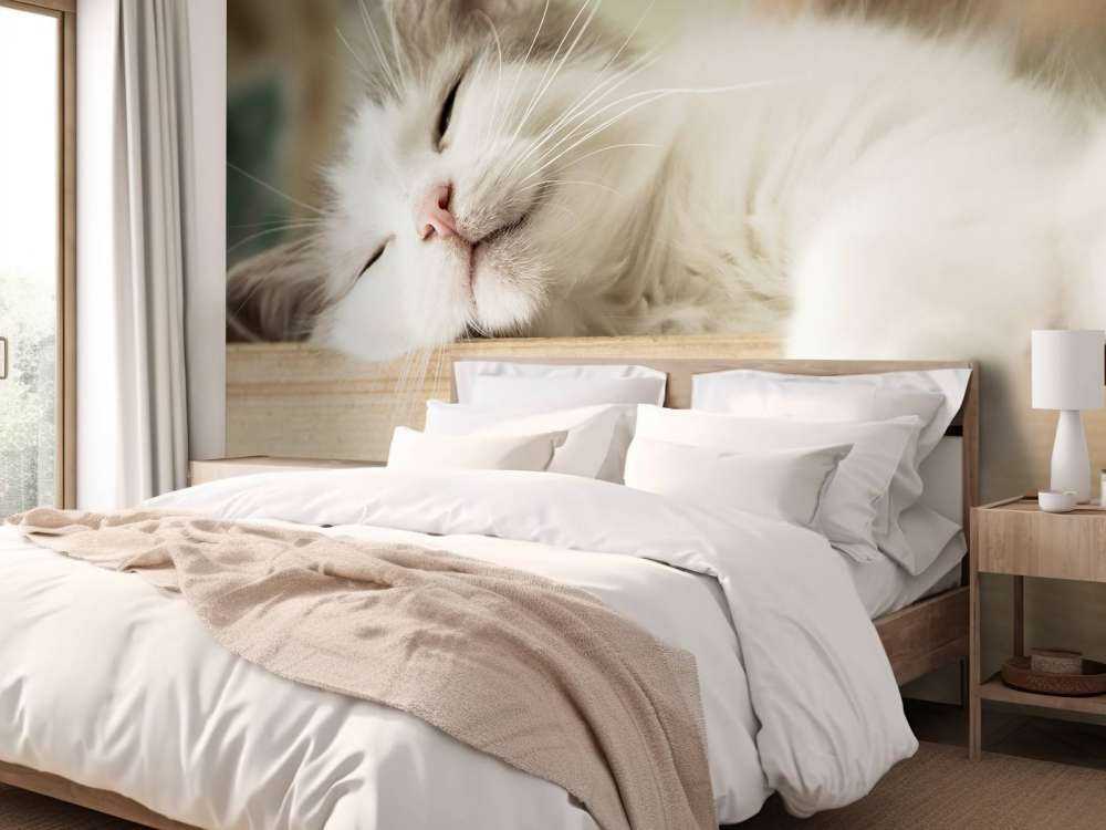 Close-up van een slapende kat