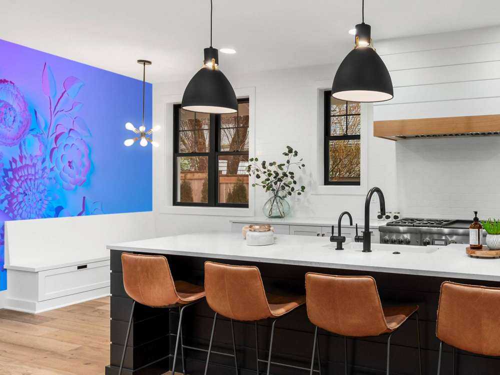 Paars modern kunstwerk