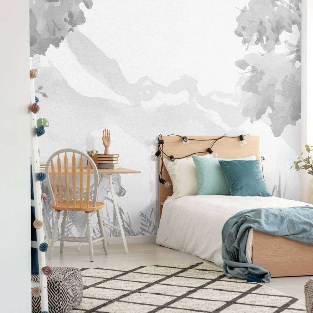 Hertjes in grijstinten