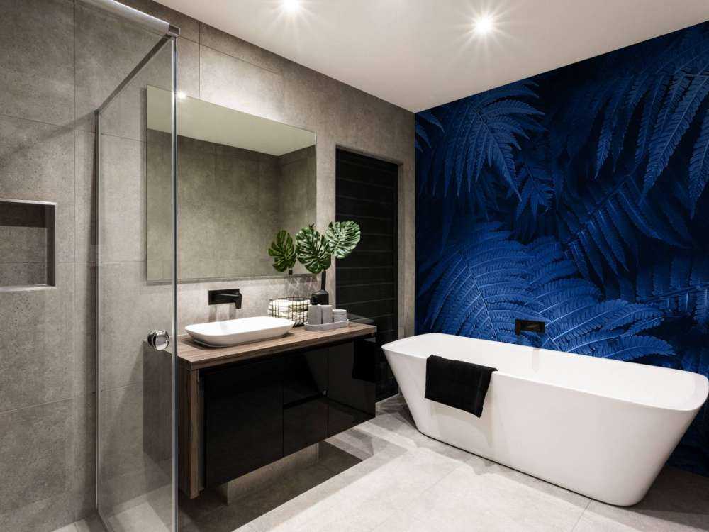 Blauwe varenbladeren