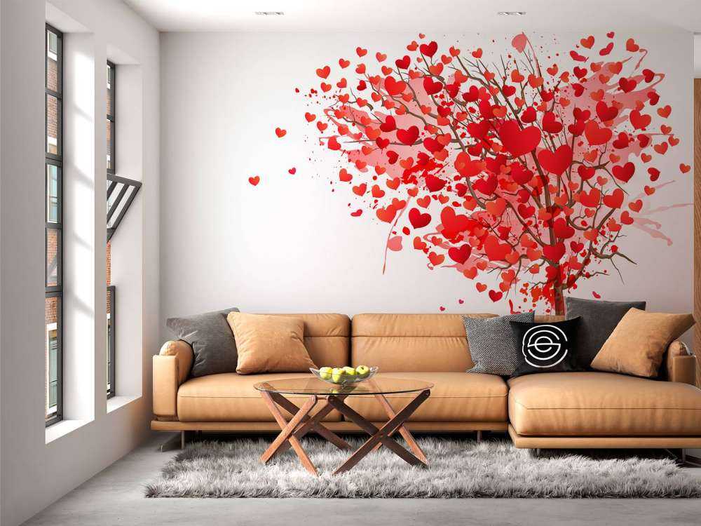 Hart gevormde boom design