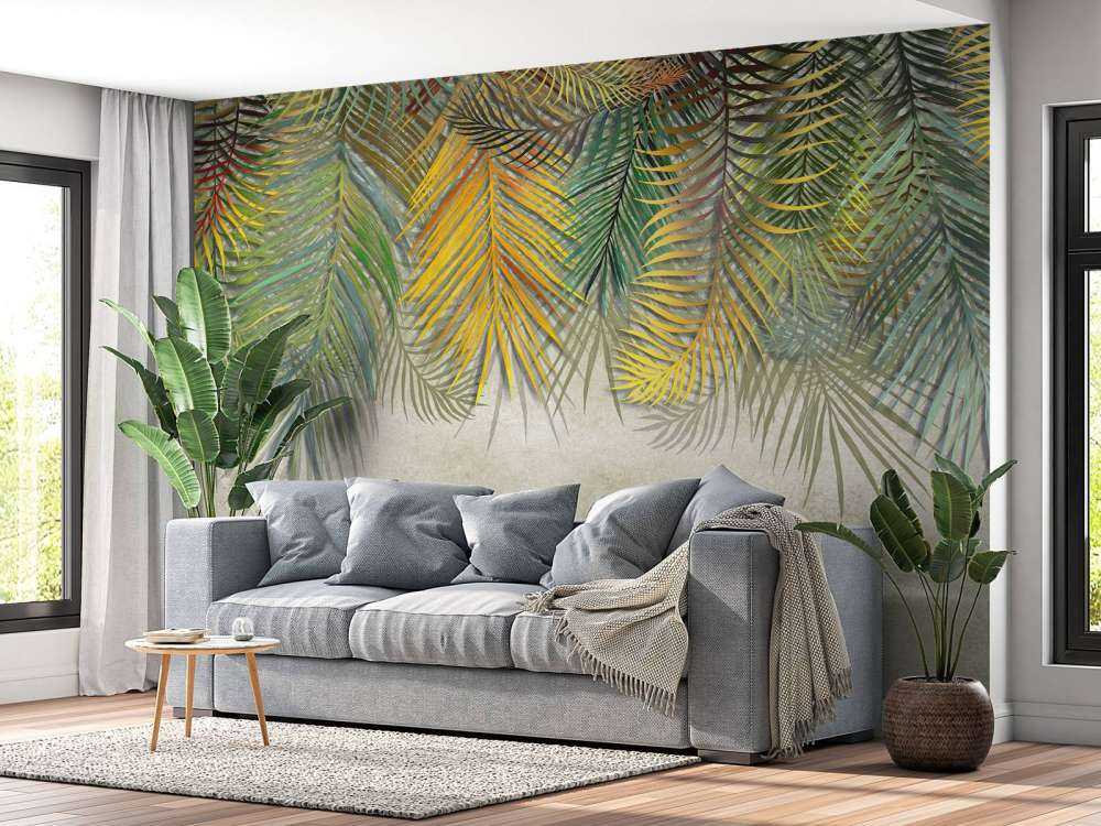 Regenboog palmbladeren