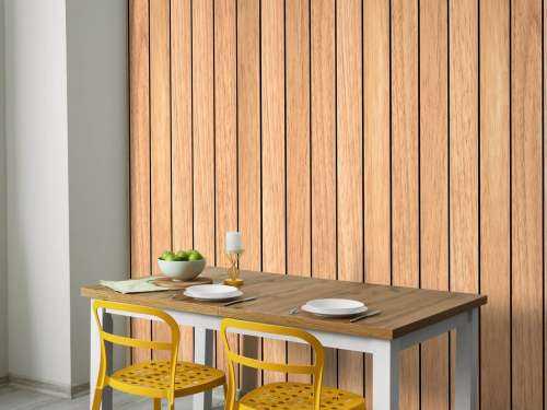 Lichte verticale houten planken