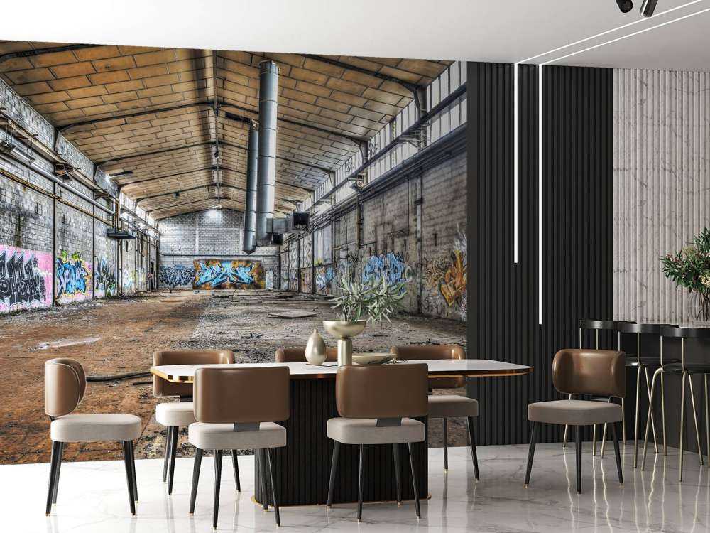Oude verlaten fabriekshal
