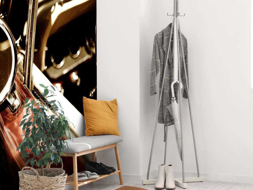 Close-up rode klassieke auto