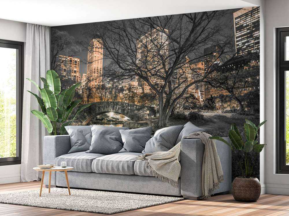 Central park in de avond