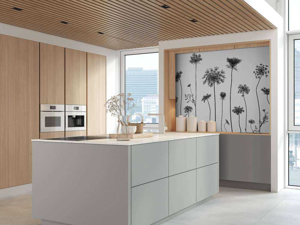 Fluitenkruid in zwart-wit