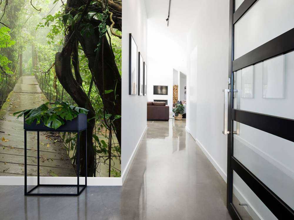 Brug met houten planken