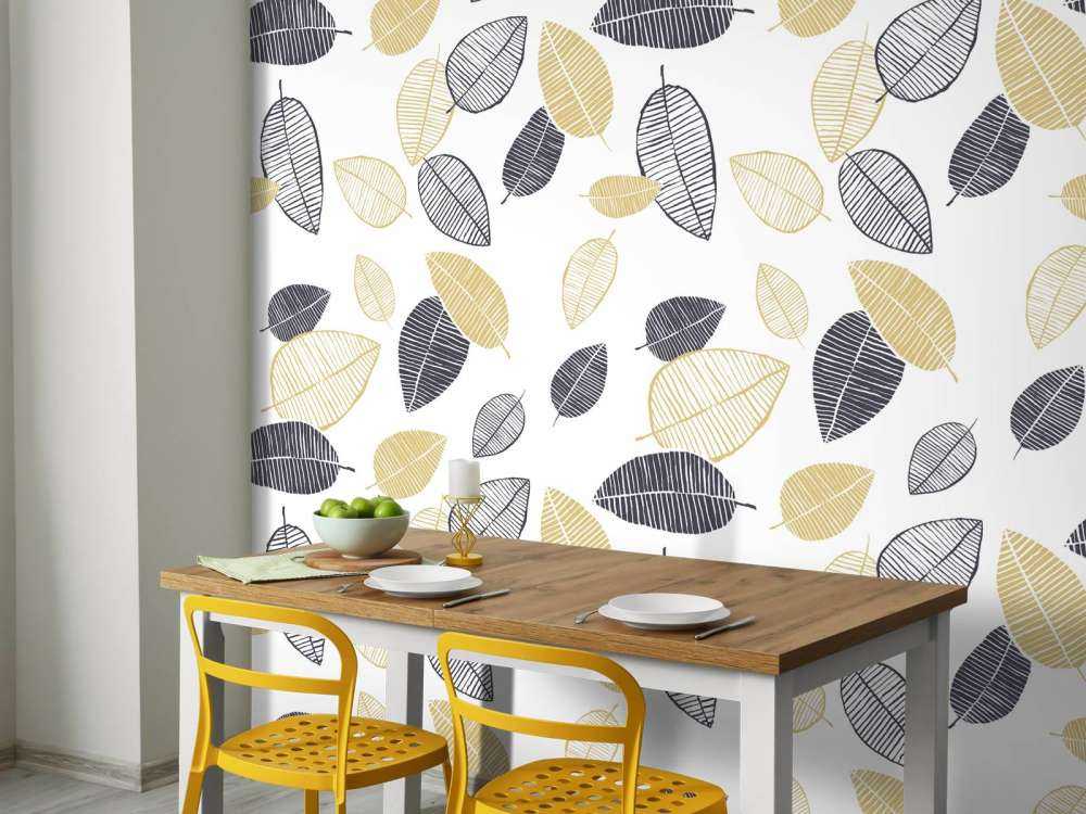 Goud zwarte bladeren