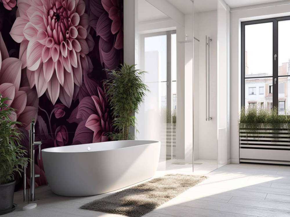 Opulent moody dahlia flowers moody pink