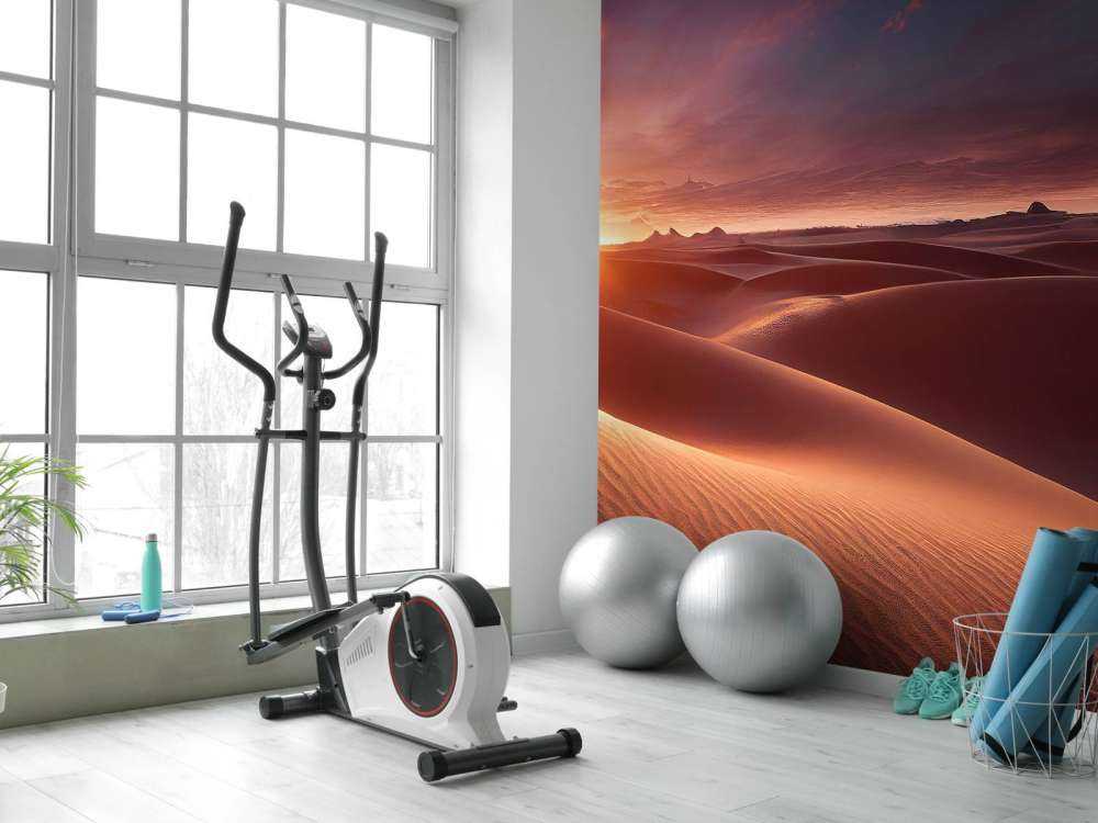 Zandduinen bij zonsondergang