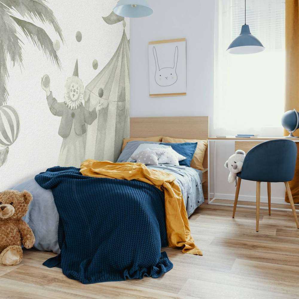 Vrolijke circus dieren in groen