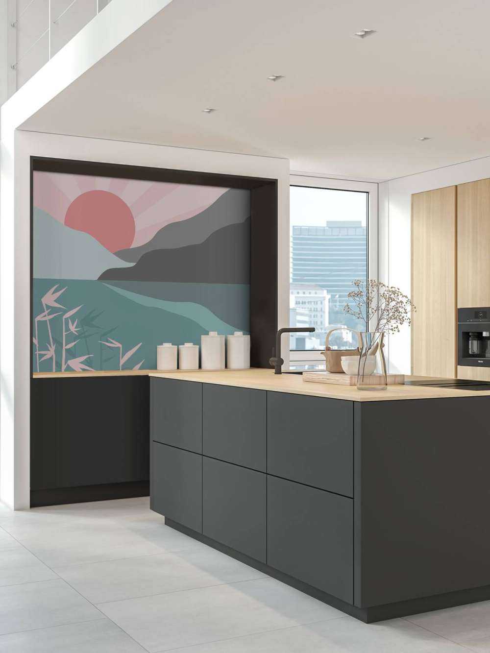 Illustratie van een mooi uitzicht