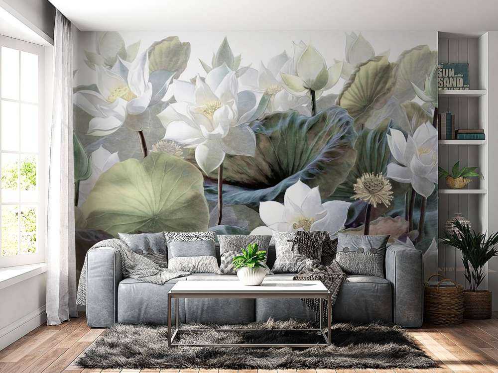 Schilderachtige lotusbloemen