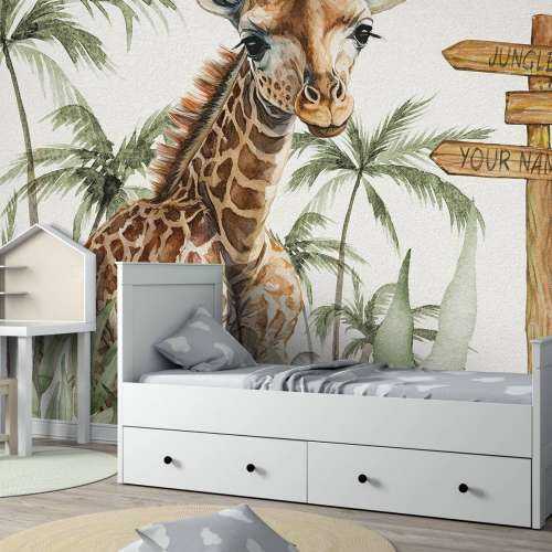 Baby giraffe in de jungle