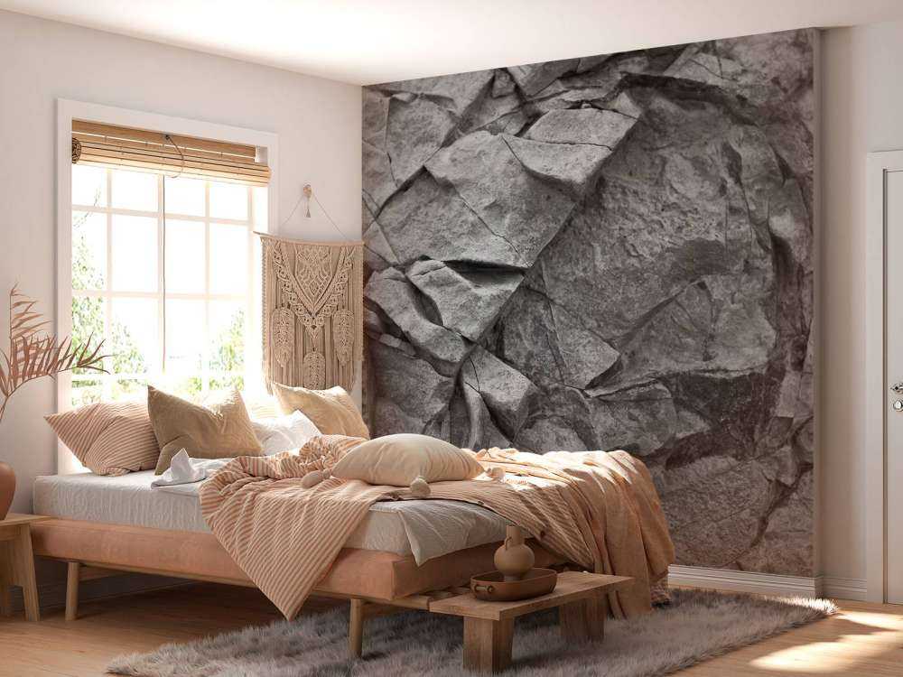 Grijs onbewerkt steen