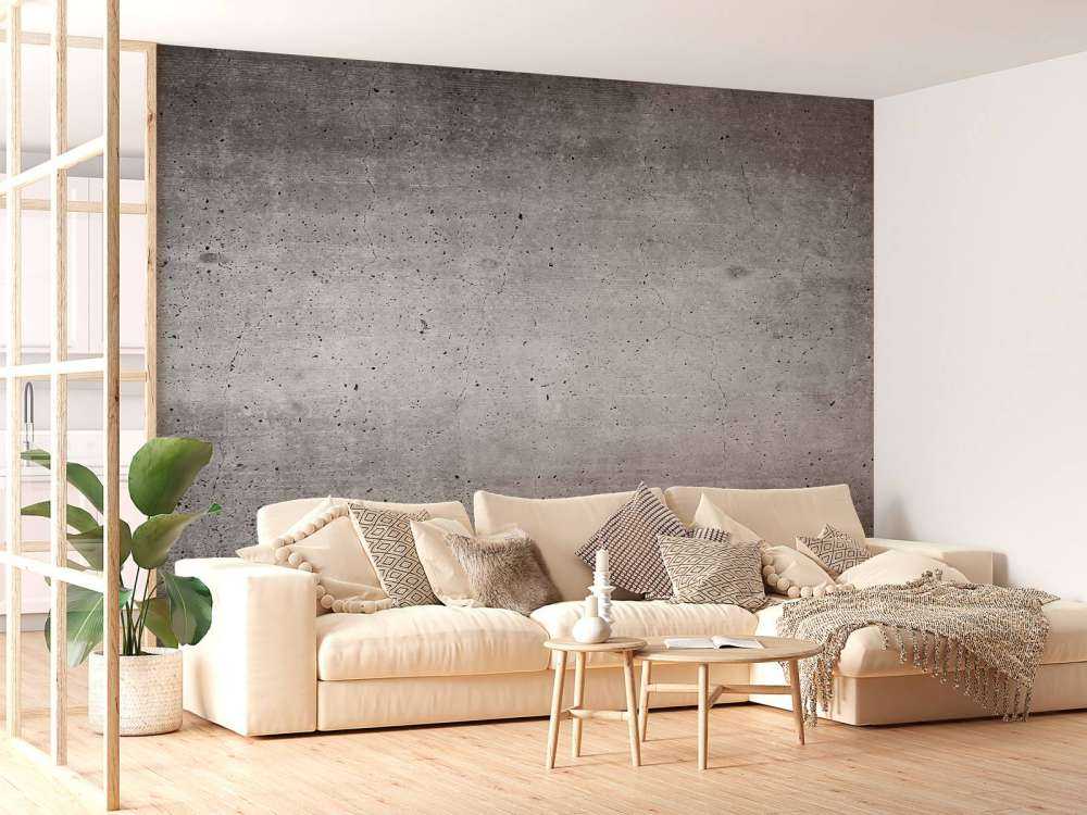 Donkergrijs betonnen muur