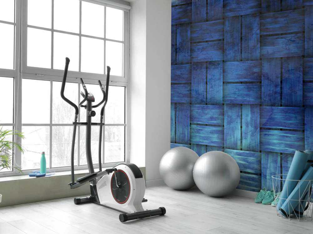 Blauwe gevlochten textuur