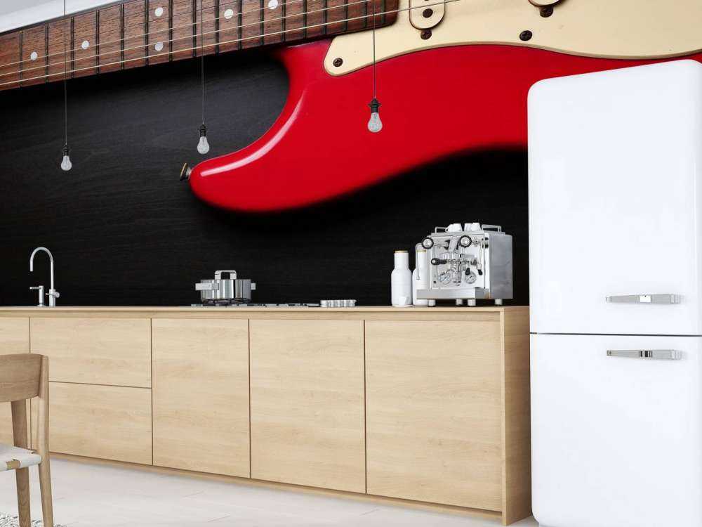 Rode elektrische gitaar