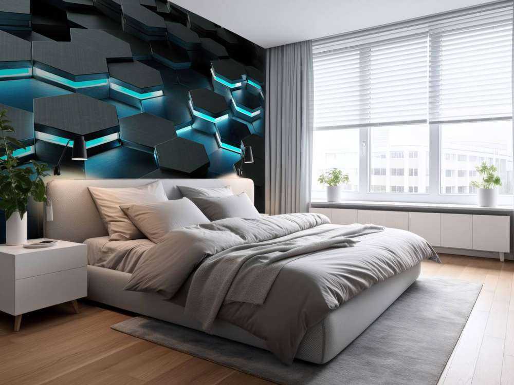 Oplichtende 3D hexagons