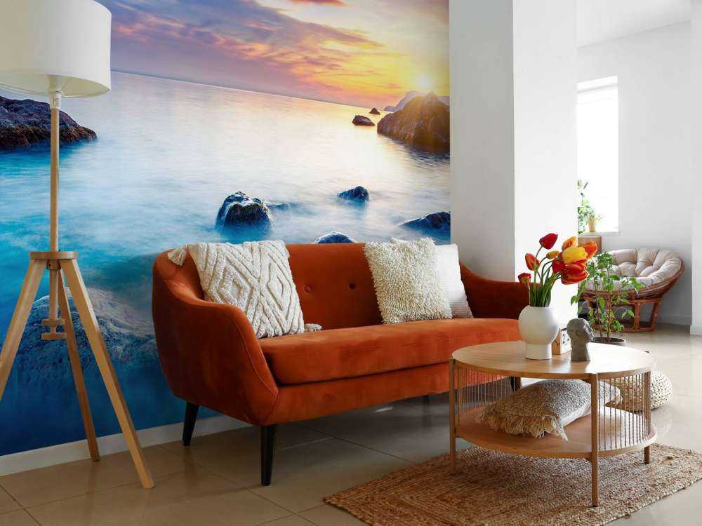 Magische zonsondergang op zee