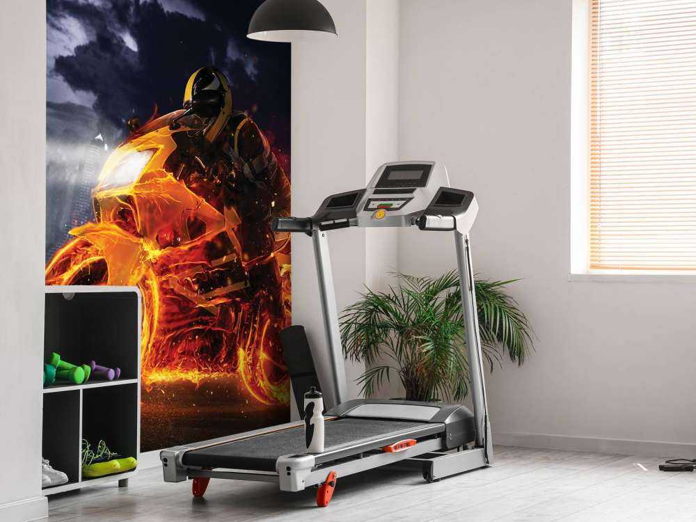 Motor in vuur en vlam