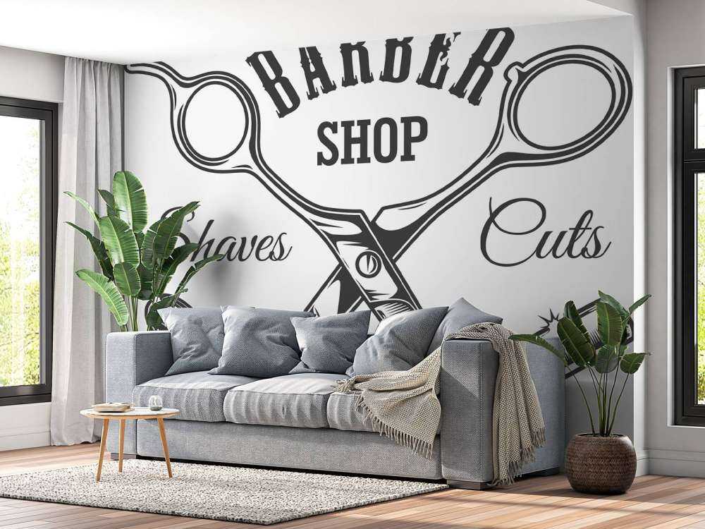 Vintage kapperszaak embleem