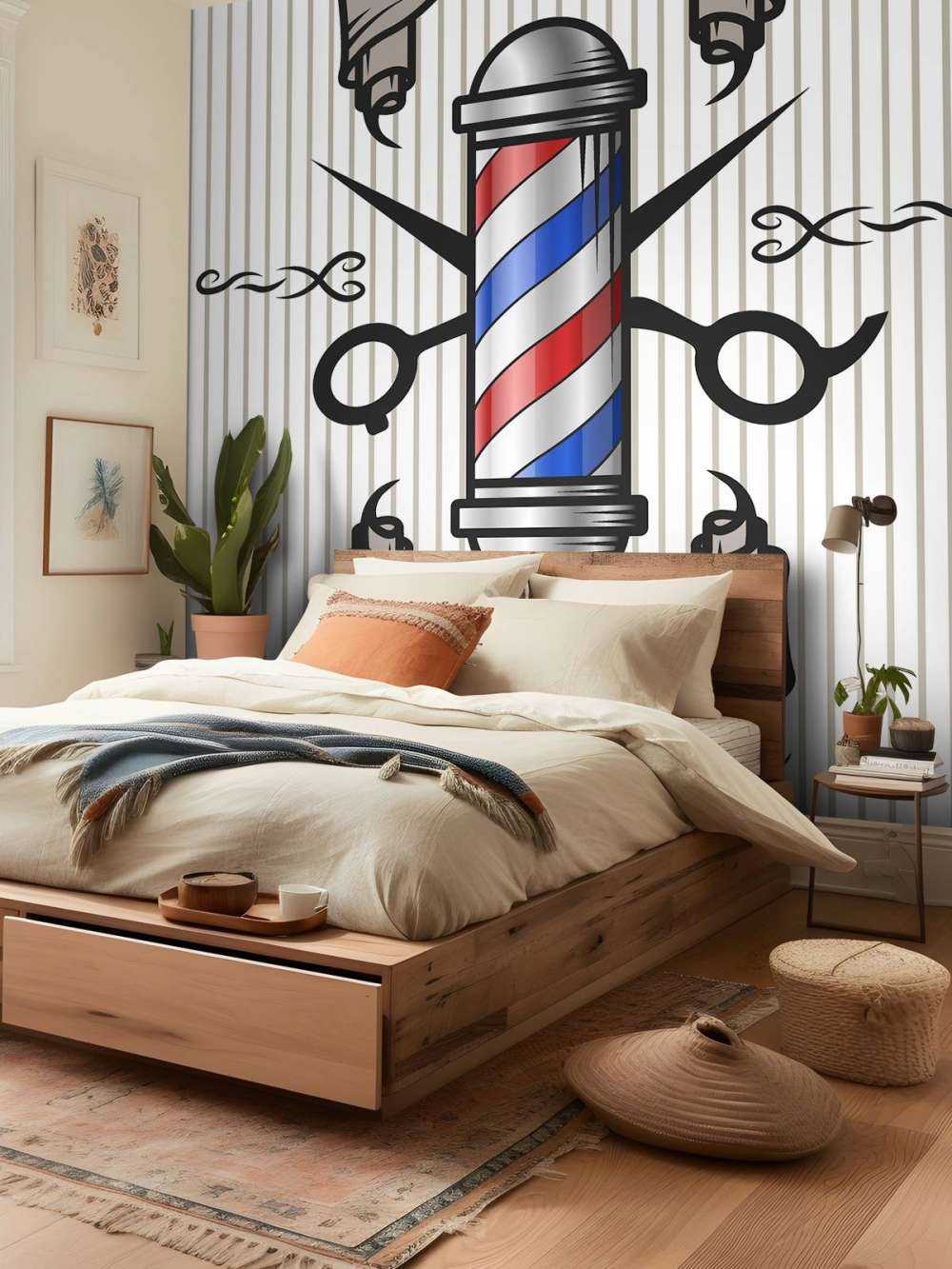 Vintage kapperszaak logo