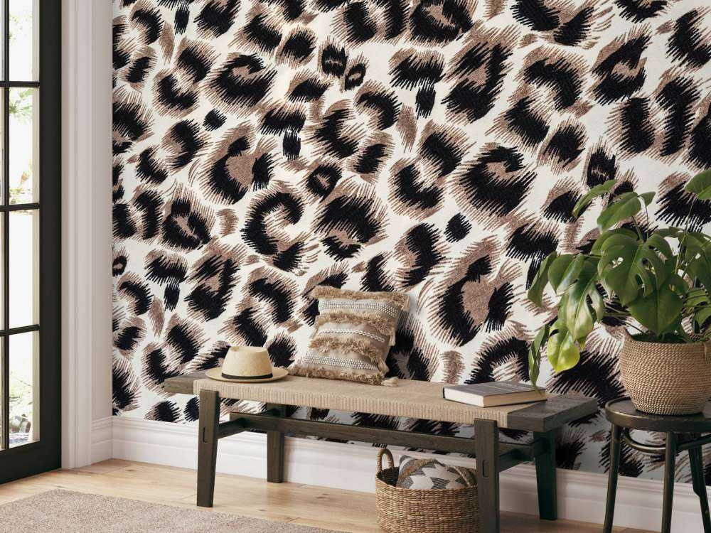 Beige gekleurde panter vacht