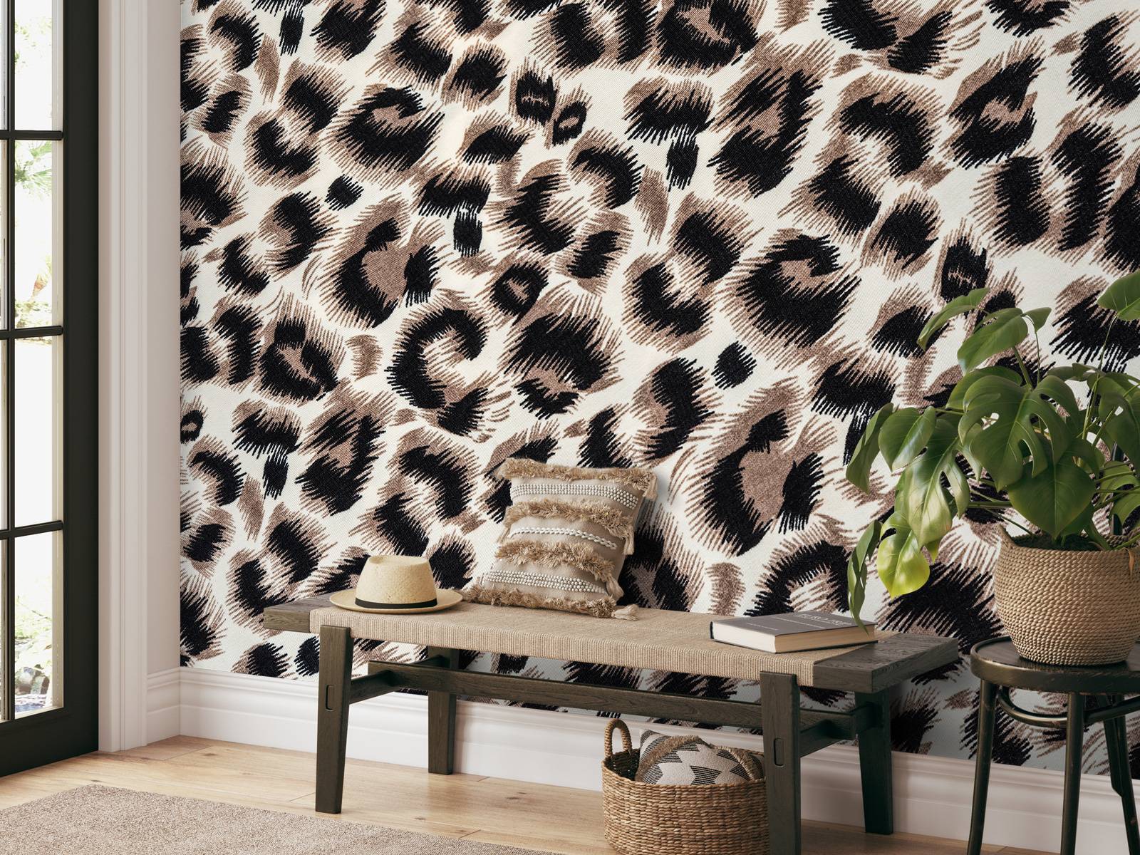 Beige gekleurde panter vacht
